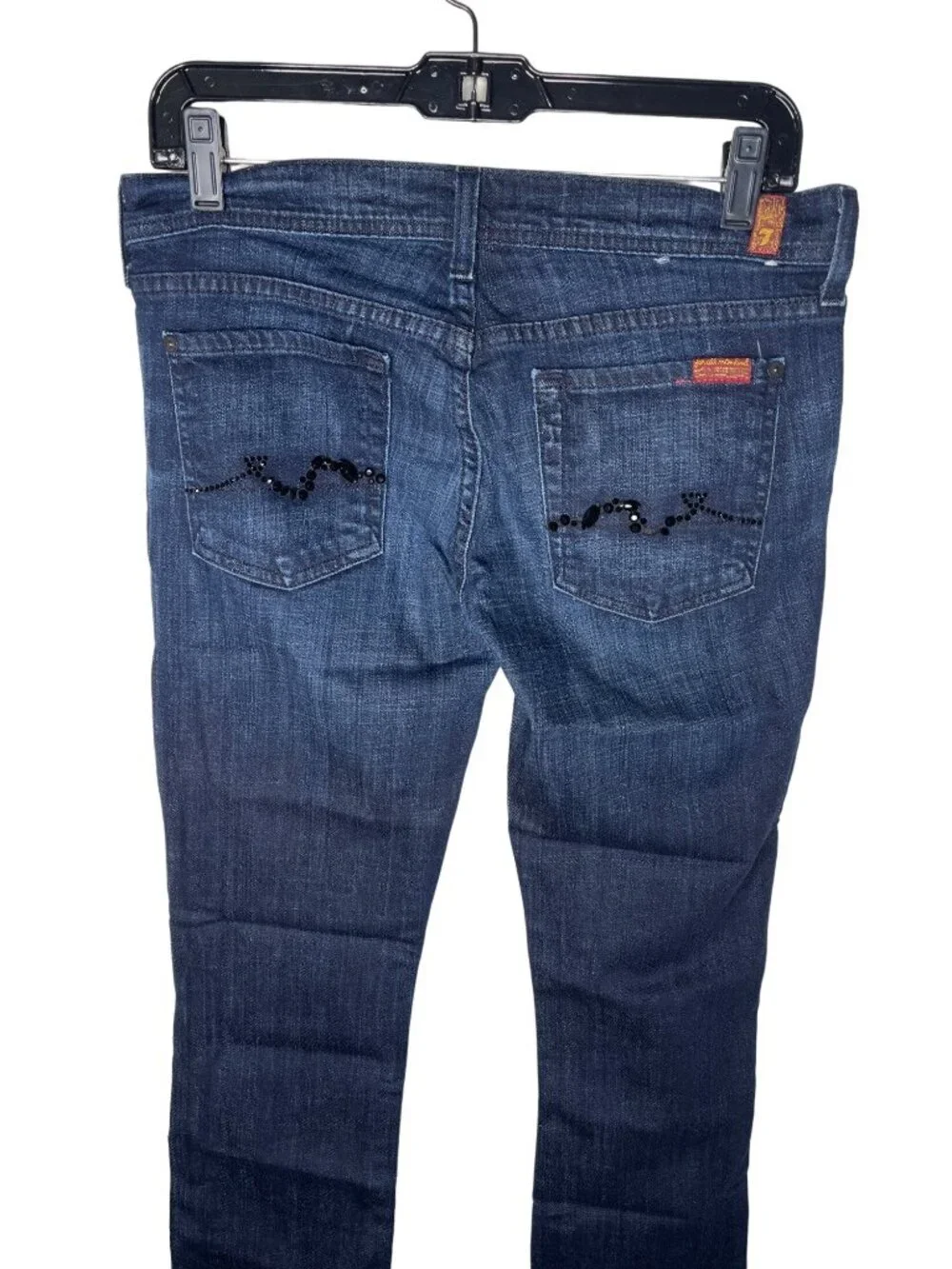 7 For All Mankind Women Size 28 Bootcut Jeans Blue Denim Stretch - Picture 7 of 12